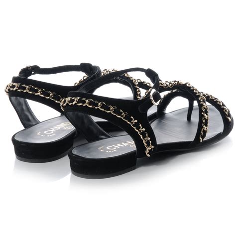 sandały chanel 2021|Chanel suede sandals.